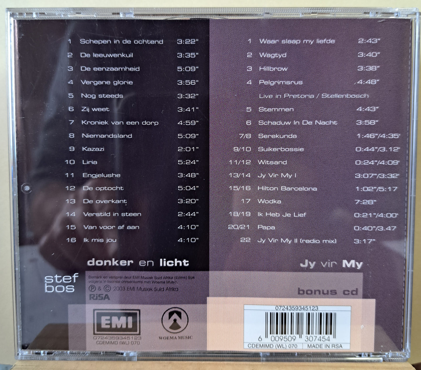 Stef Bos - Donker en Licht (double cd)