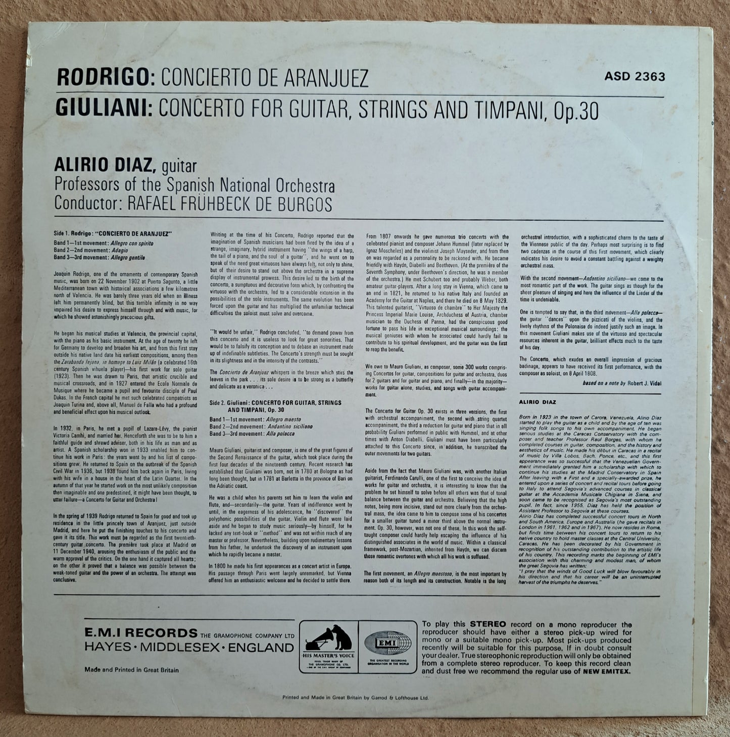 Alirio Diaz / Rodrigo / Giuliani - Concerto De Aranjuez