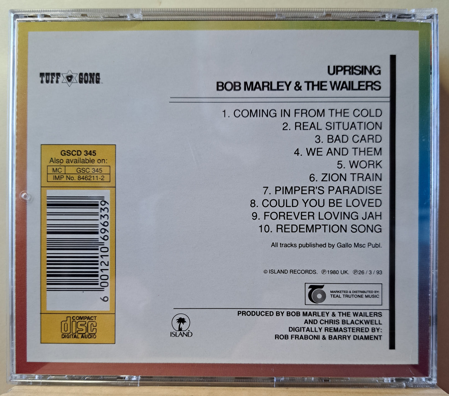 Bob Marley & the Wailers - Uprising (cd)