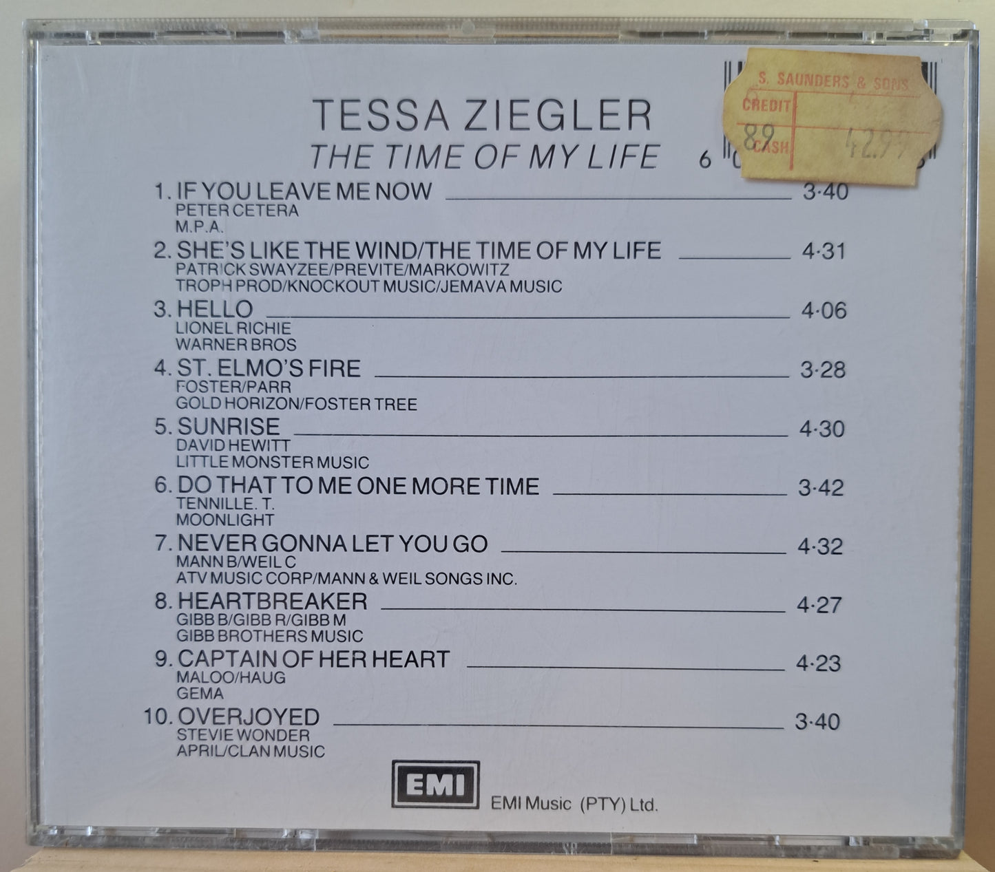 Tessa Ziegler - The time of my life (cd)