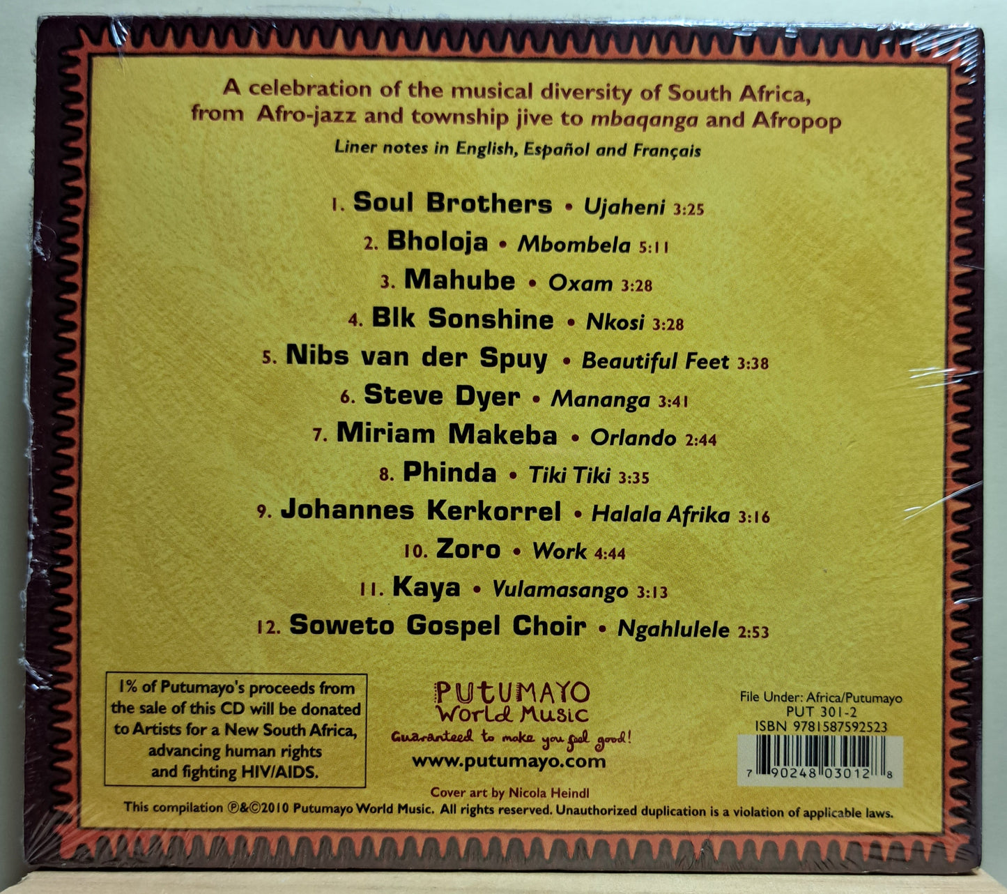 Putumayo - South Africa (cd, new)