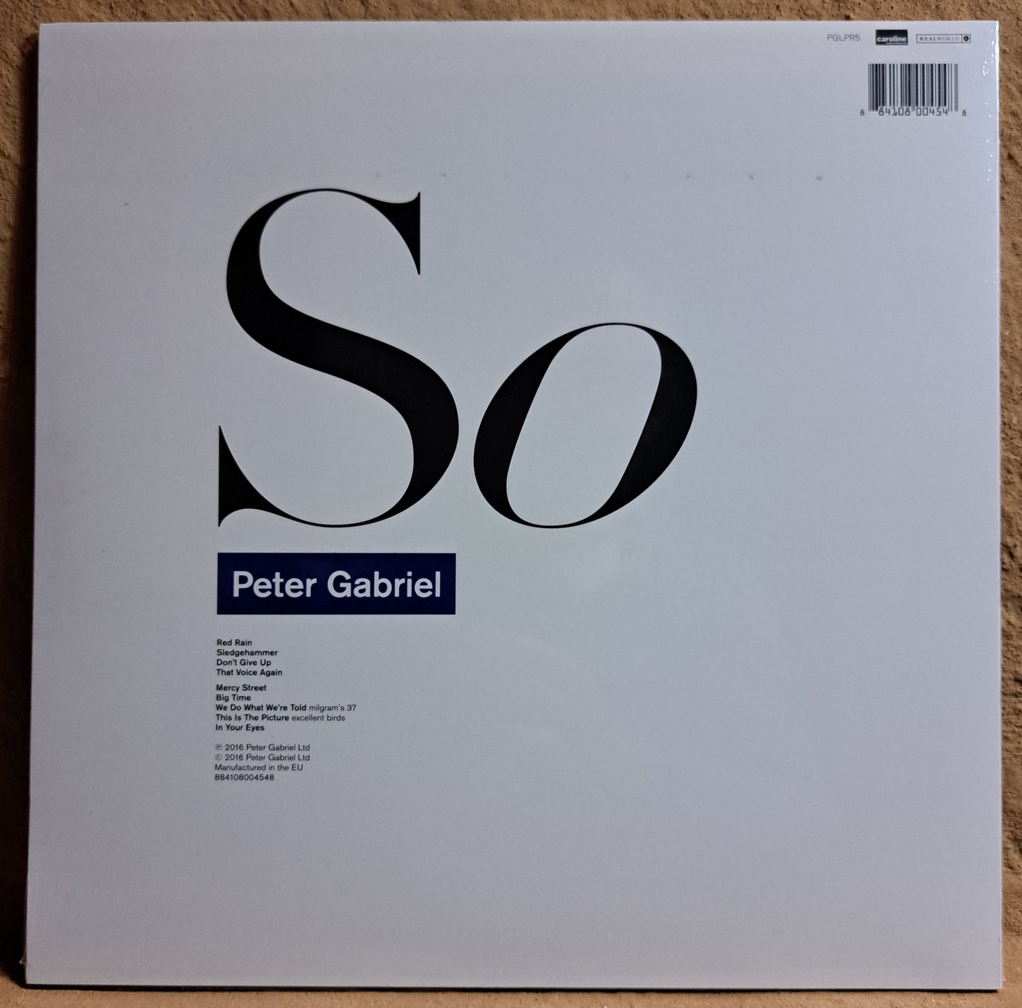 Peter Gabriel - So (33rpm. half speed remaster)