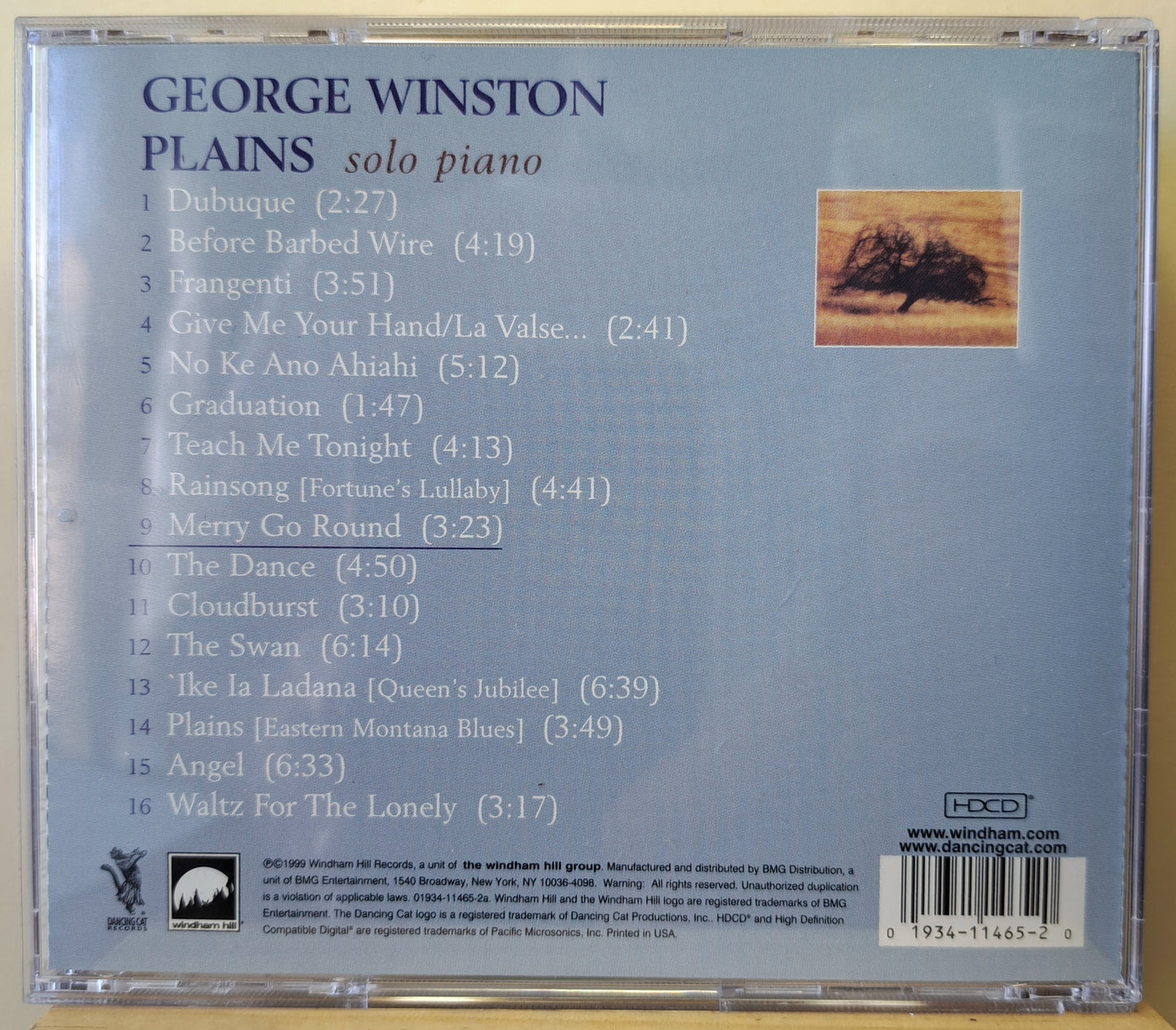 George Winston - Plains (solo piano) cd