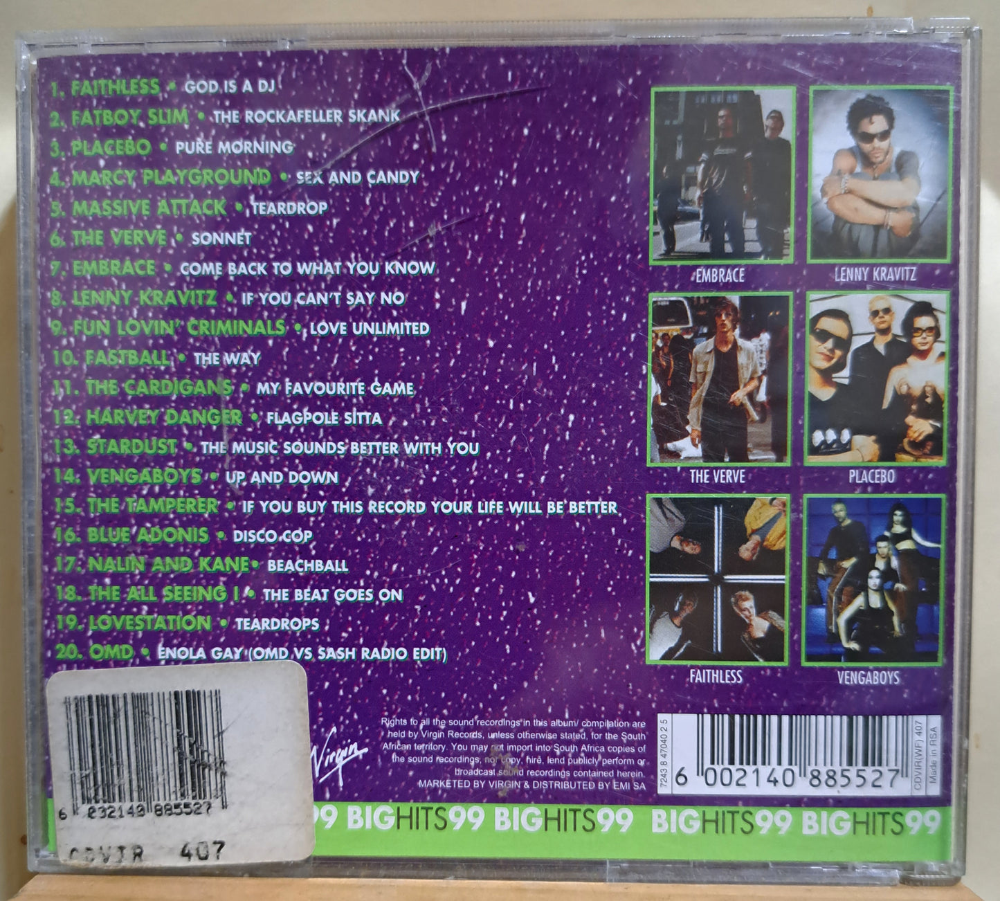 Big Hits '99 - 20 original chart topping hits (cd)