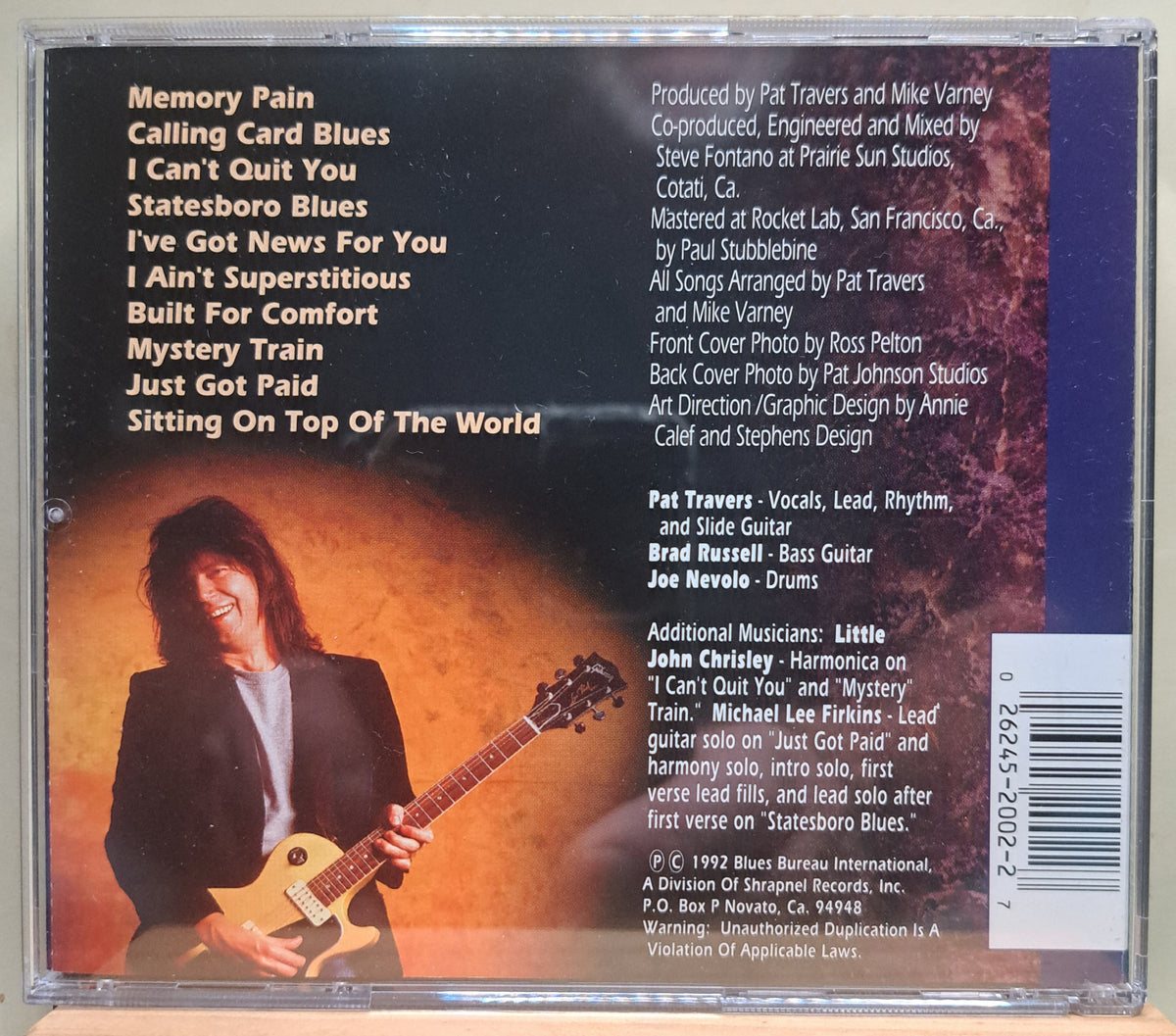 Pat Travers - Blues tracks (cd)