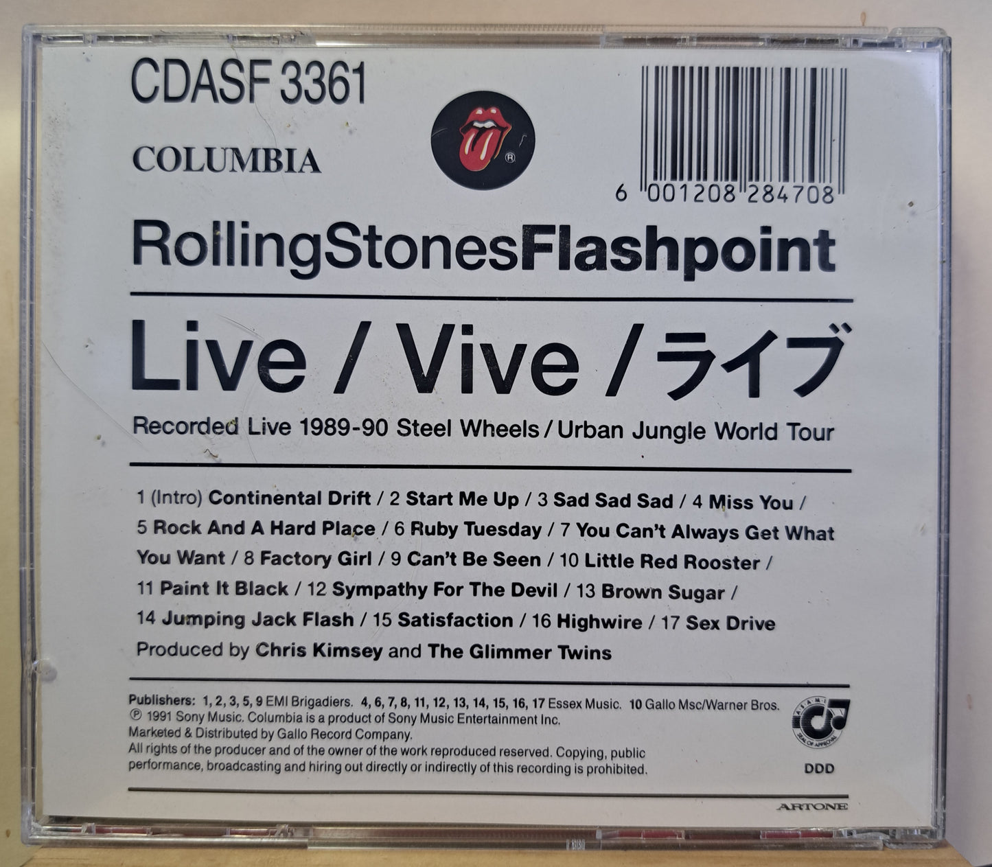 The Rolling Stones - Flashpoint, Live (cd)