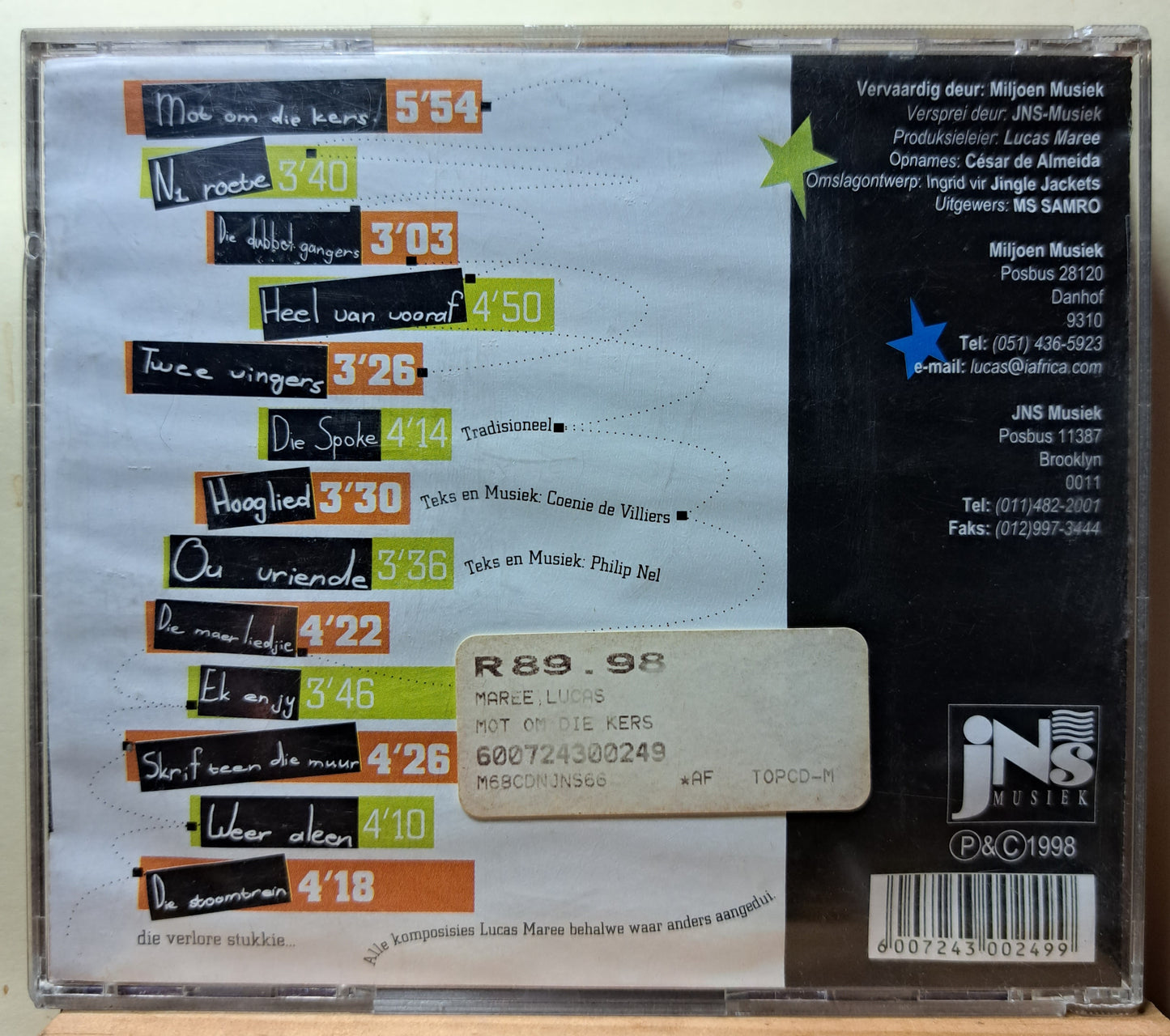 Lucas Maree - Mot om die kers (cd)