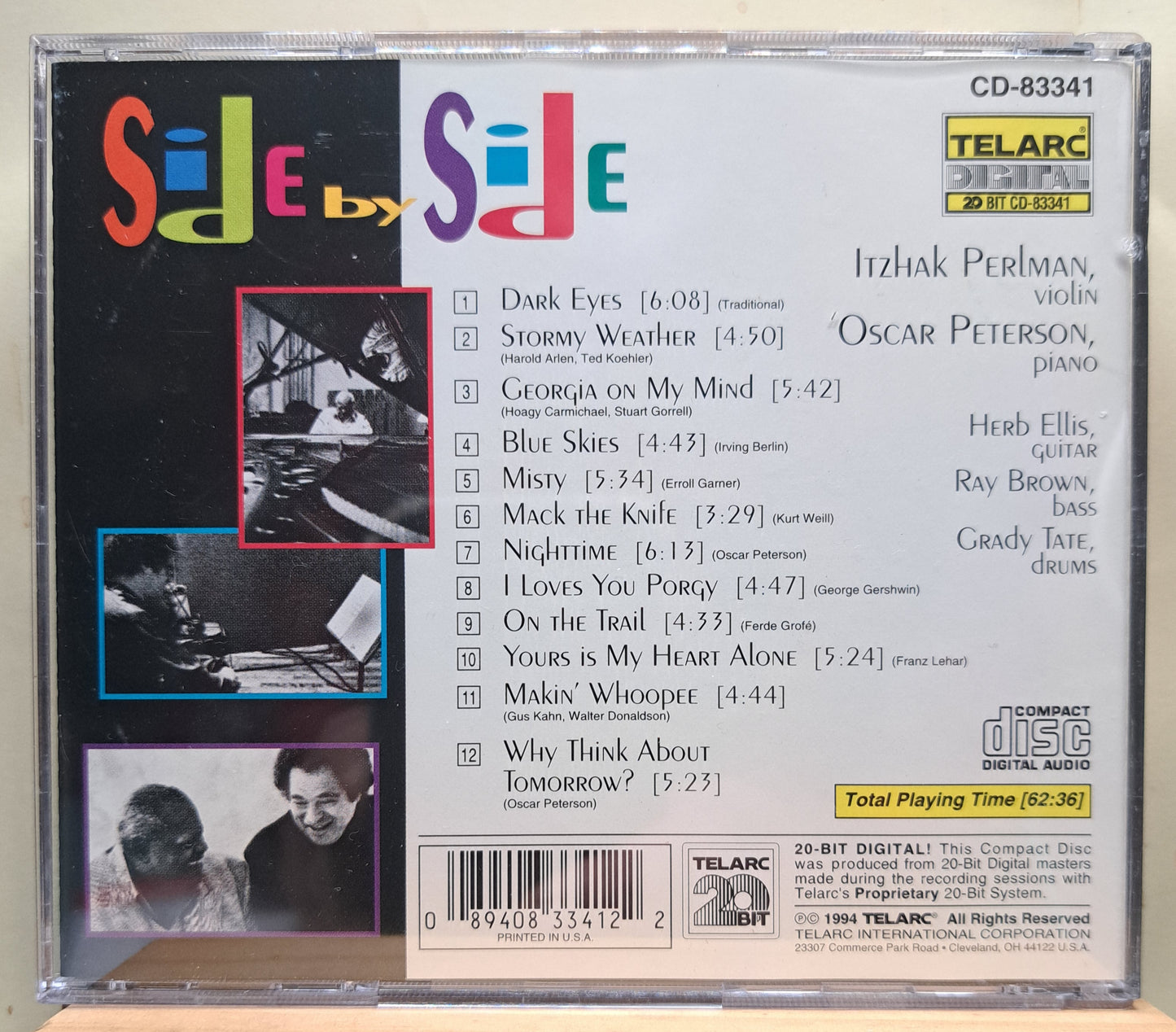 Itzhak Perlman & Oscar Peterson - Side by side (cd)
