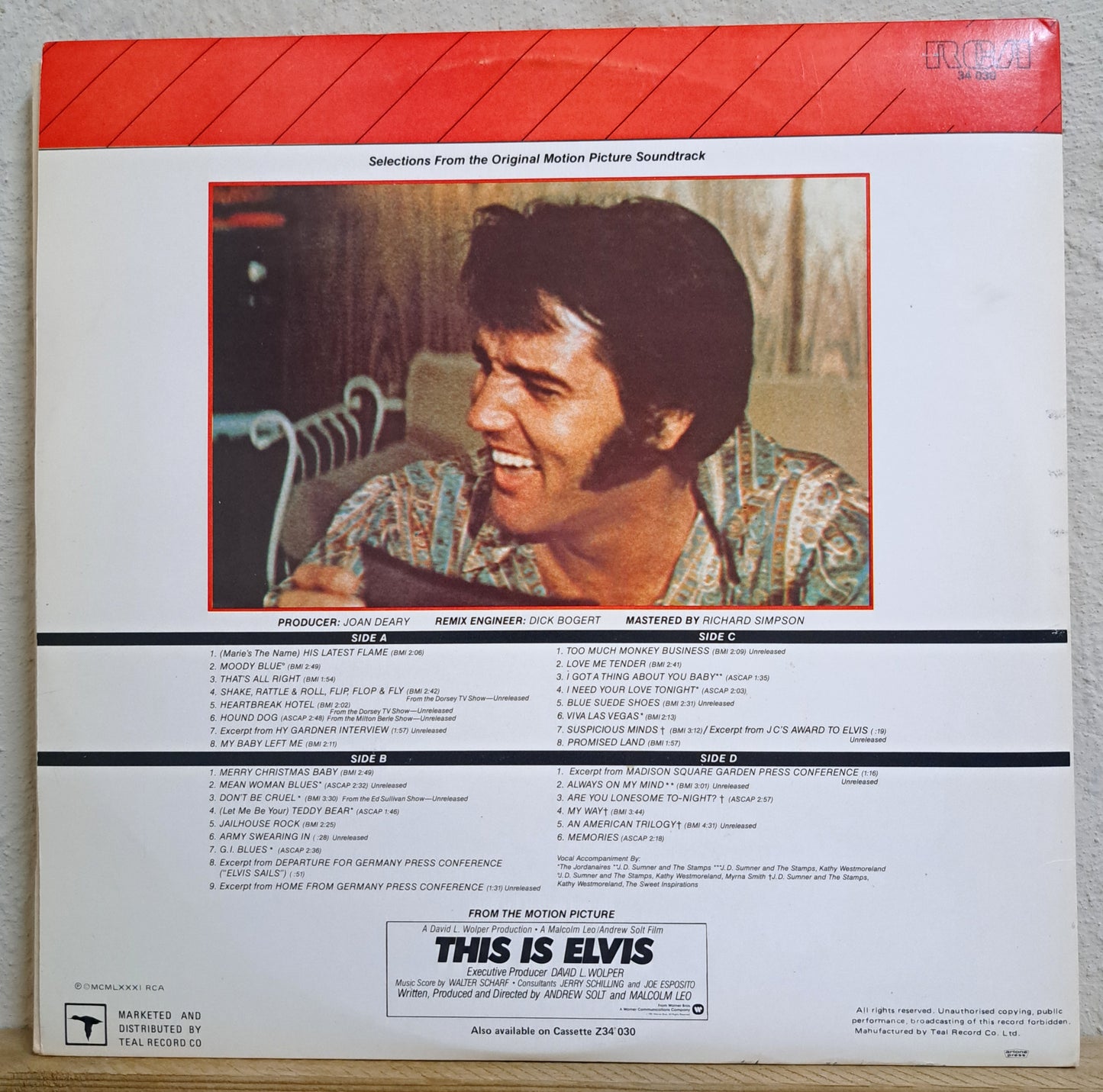 Elvis Presley - This is Elvis, selections from the original movie soundtrack.