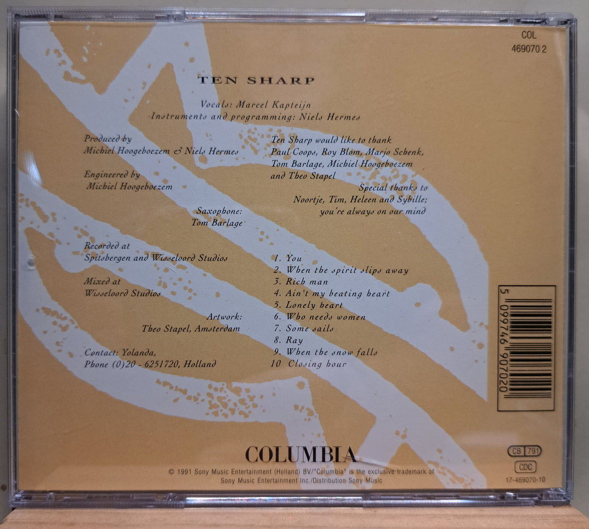 Ten Sharp - Under the water line (cd)