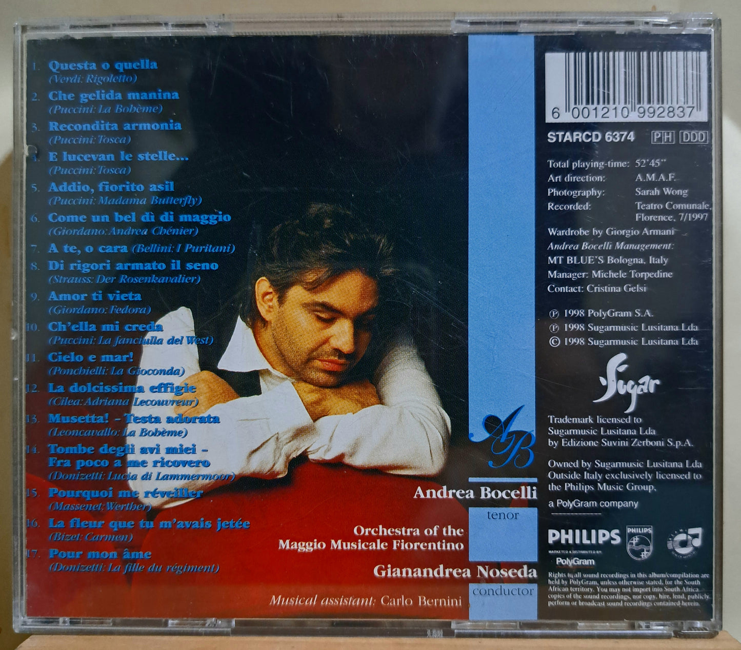 Andrea Bocelli - Aria ( the opera album) cd