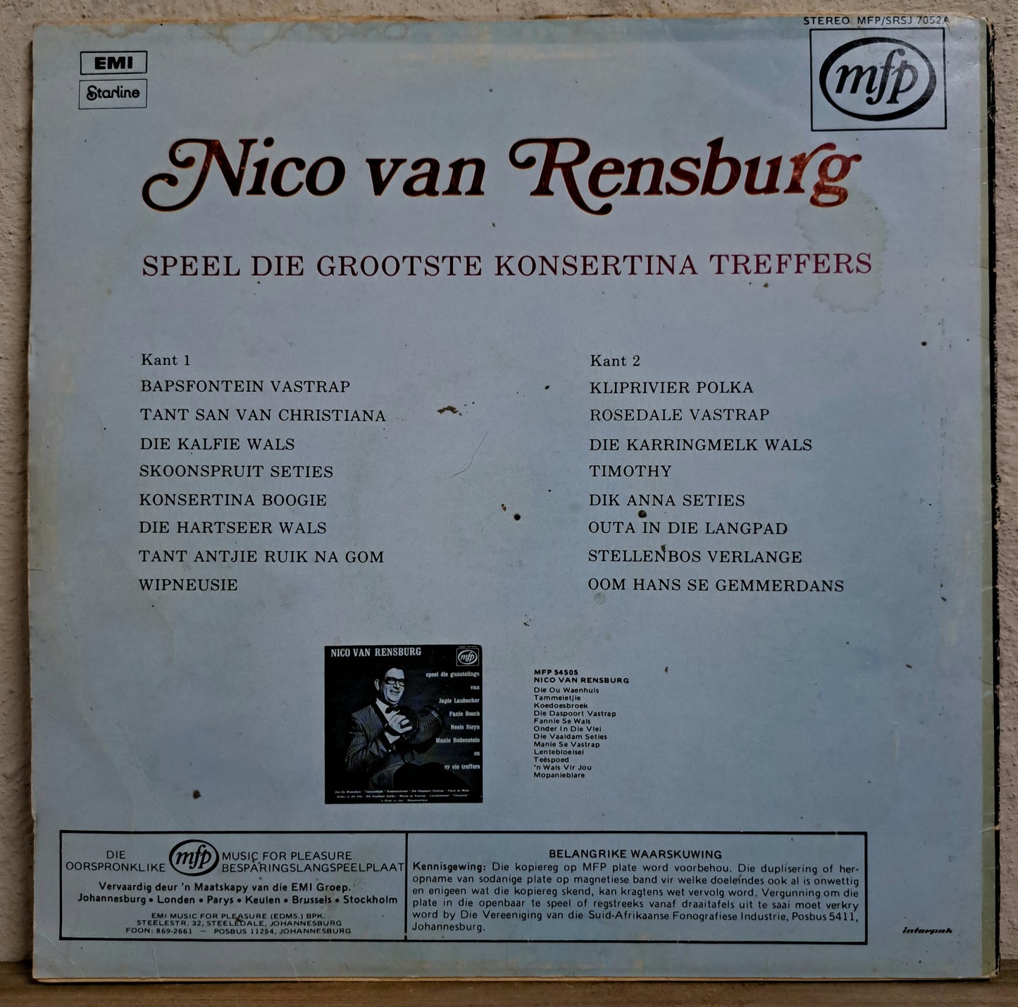 Nico van Rensburg - speel die grootste konsertina treffers