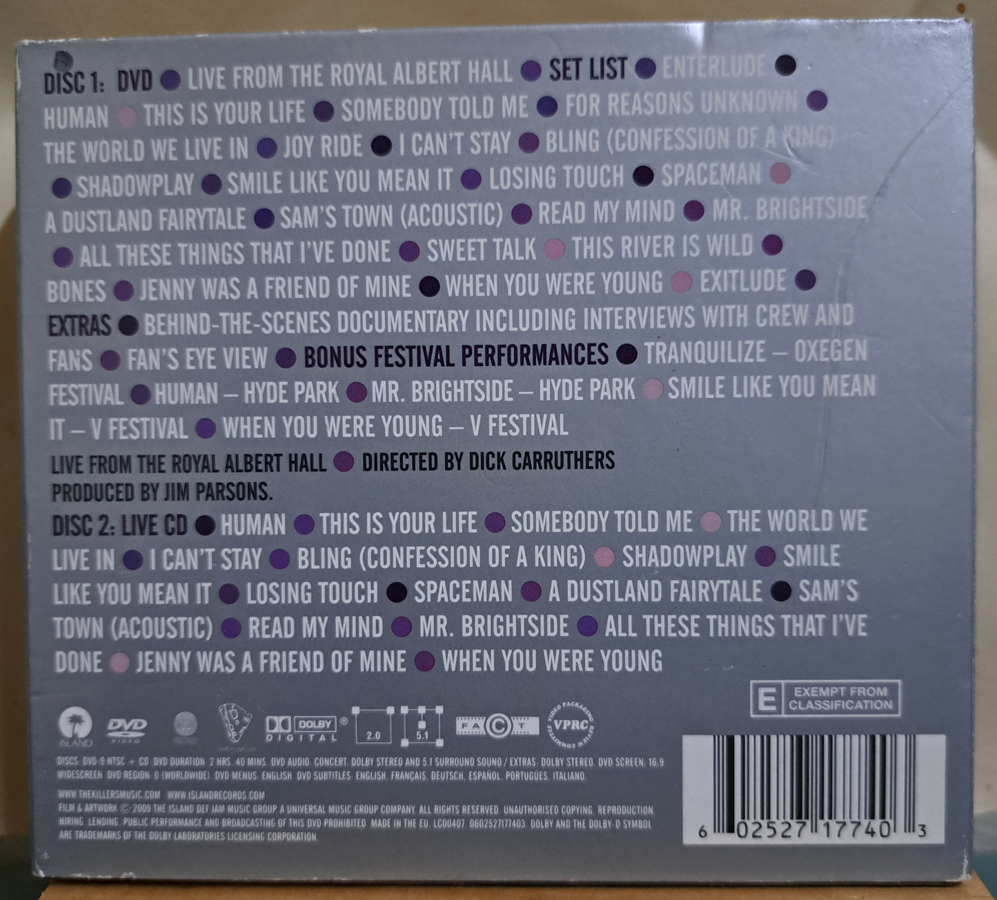 The Killers - Live from the Royal Albert Hall (cd/dvd combo)