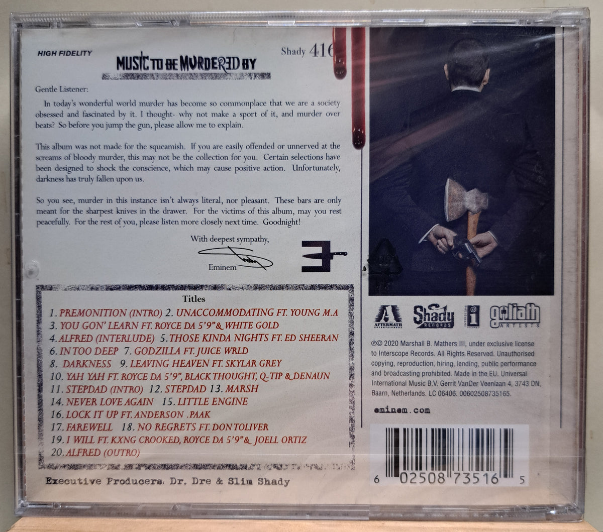 Eminem - Music to be murdered by (cd, new/sealed)