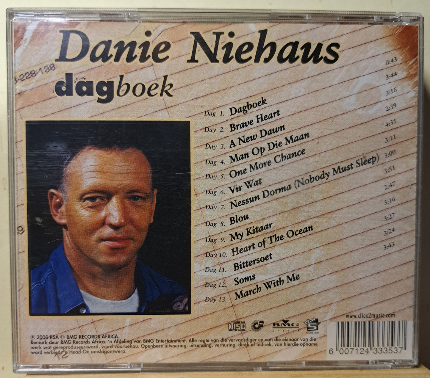 Danie Niehaus - Dagboek (cd)