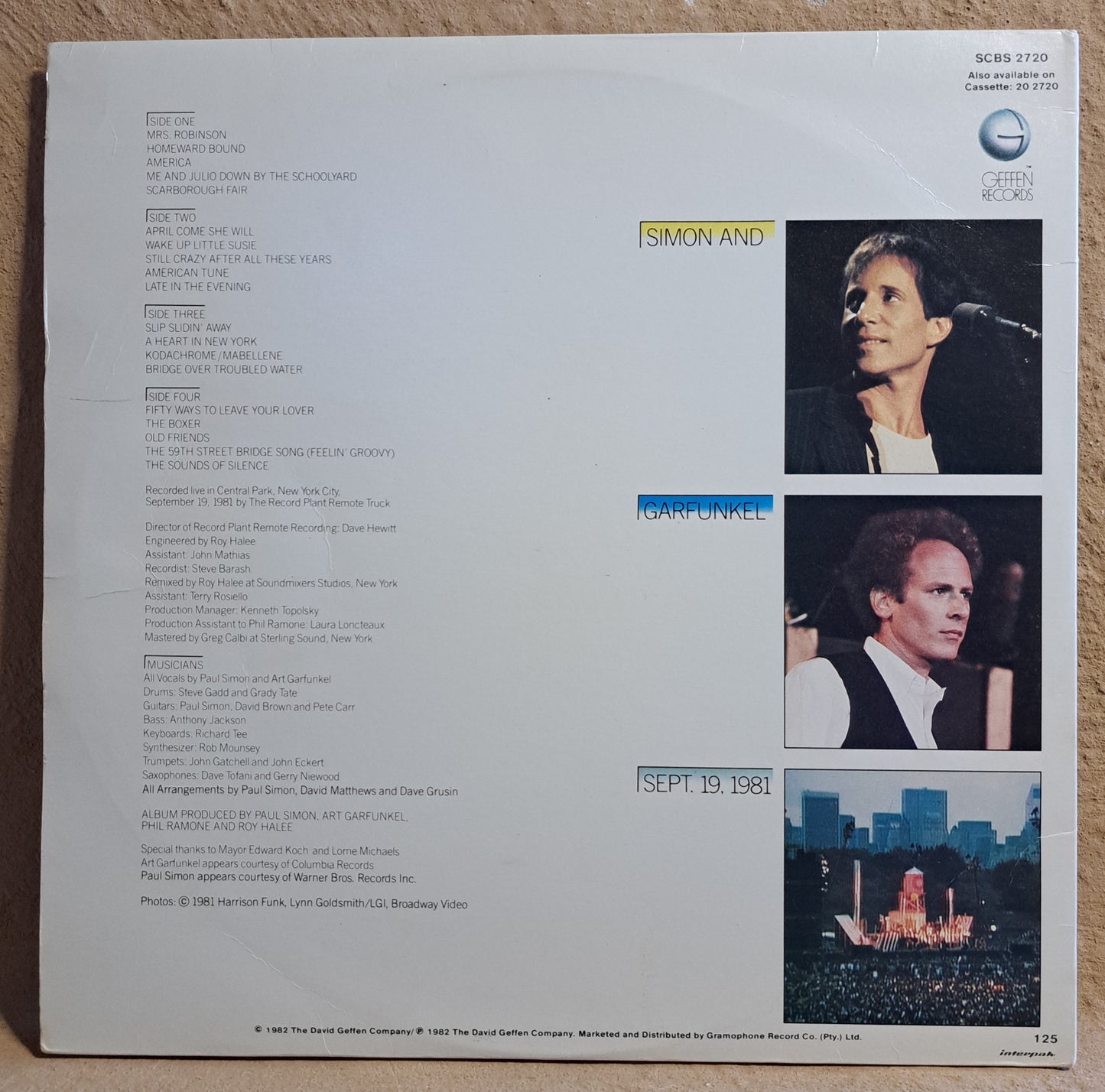 Simon and Garfunkel - The concert in Central Park (double album)