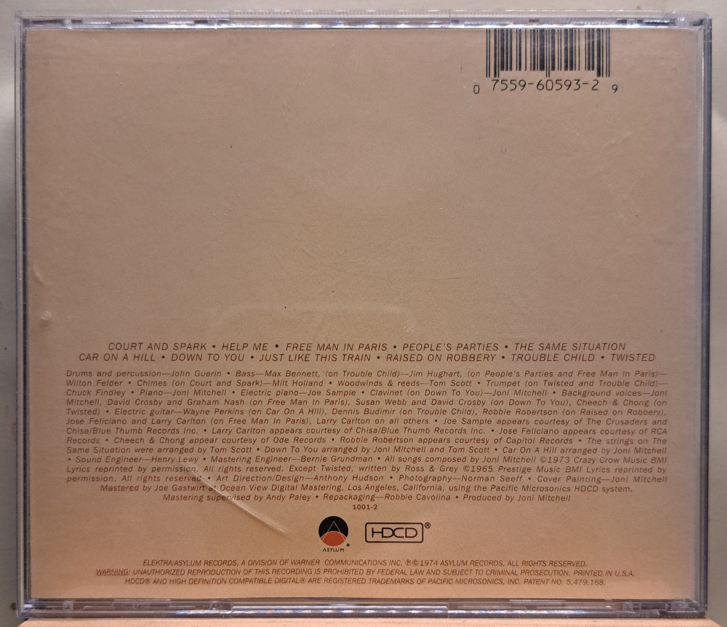 Joni Mitchell- Court and Spark (cd)