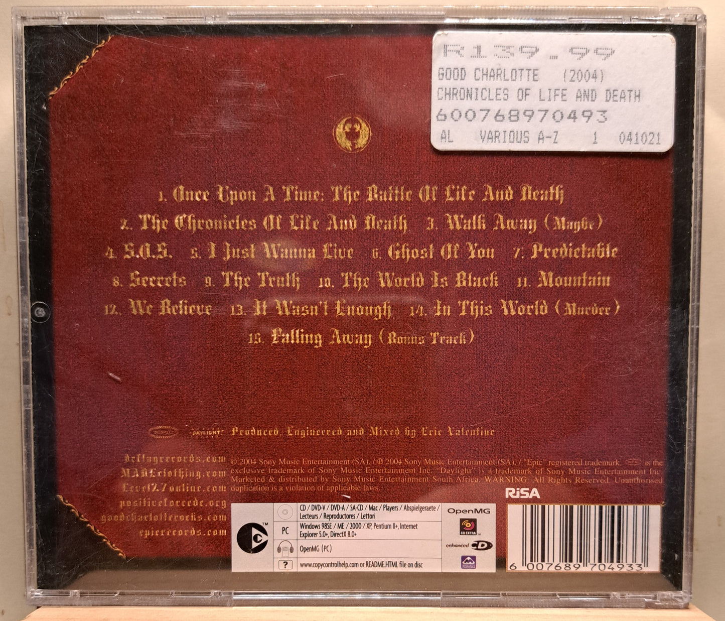 Good Charlotte - The chronicles of life and death (cd)