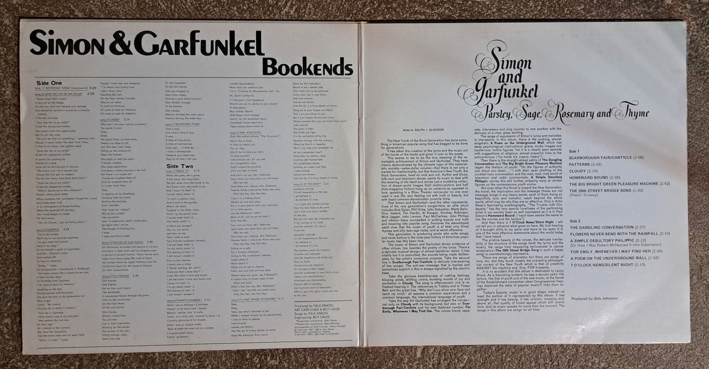 Simon & Garfunkel - 2 LP set, Bookends and Parsley, Sage, Rosemary and Thyme.
