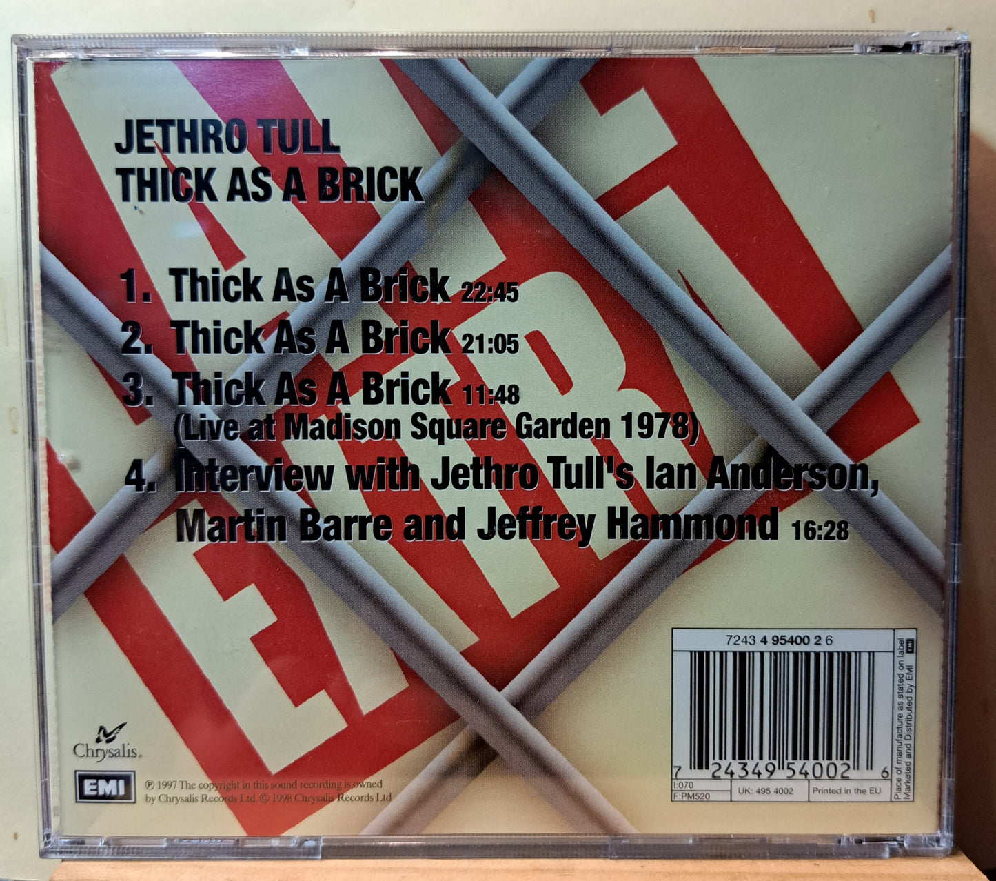 Jethro Tull - Thick as a brick (cd)