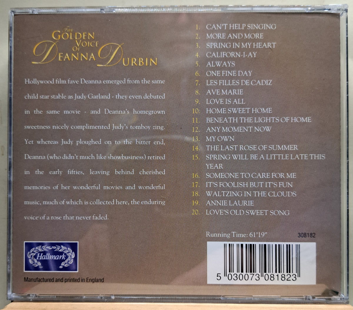Deanna Durbin - The golden voice of Deanna Durbin (cd)