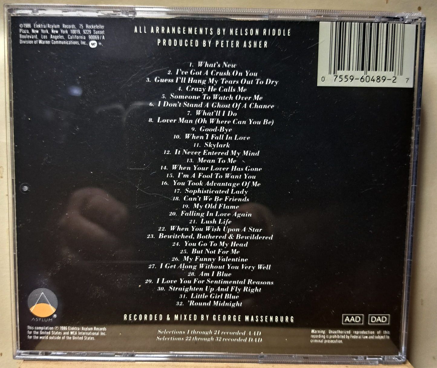 Linda Ronstadt with the Nelson Riddle Orchestra - 'Round Midnight (double cd)