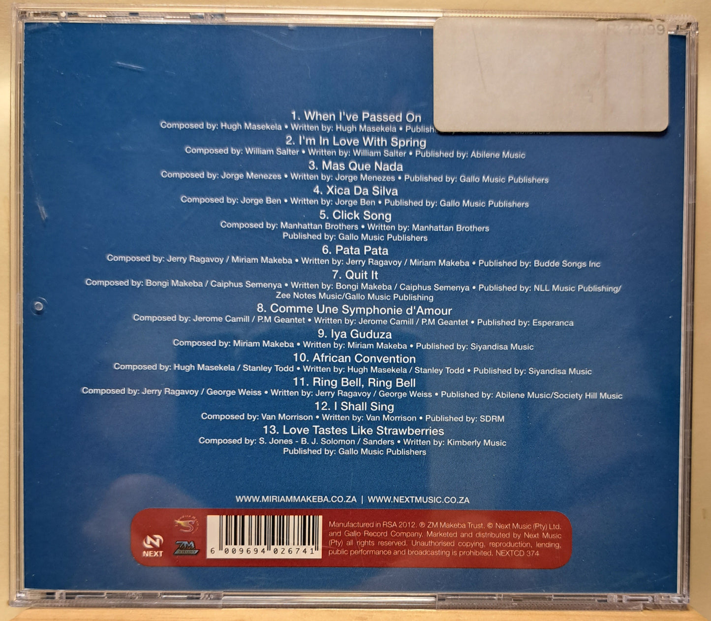 Miriam Makeba - Reflections (cd)
