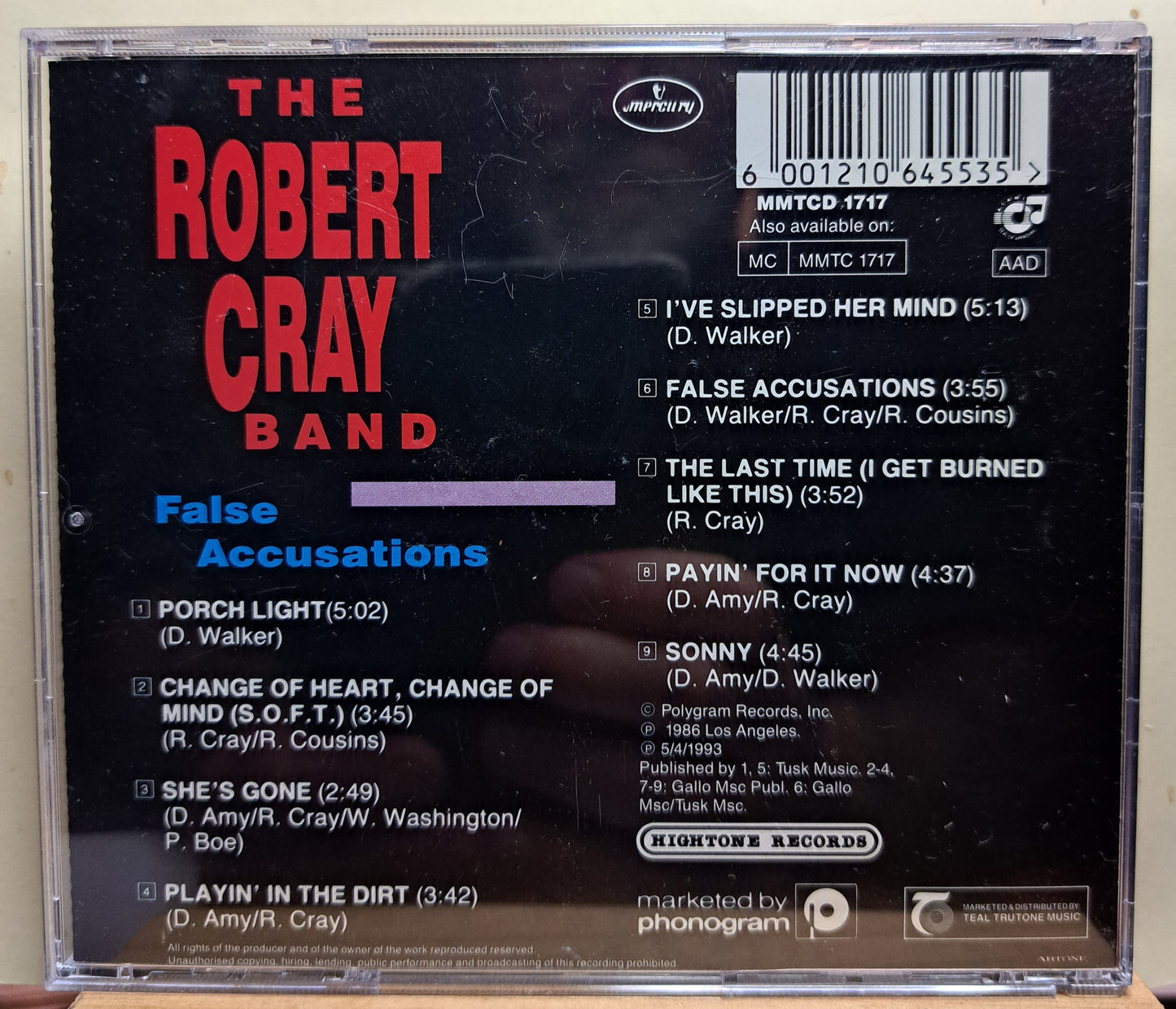 The Robert Cray Band - False accusations (cd)