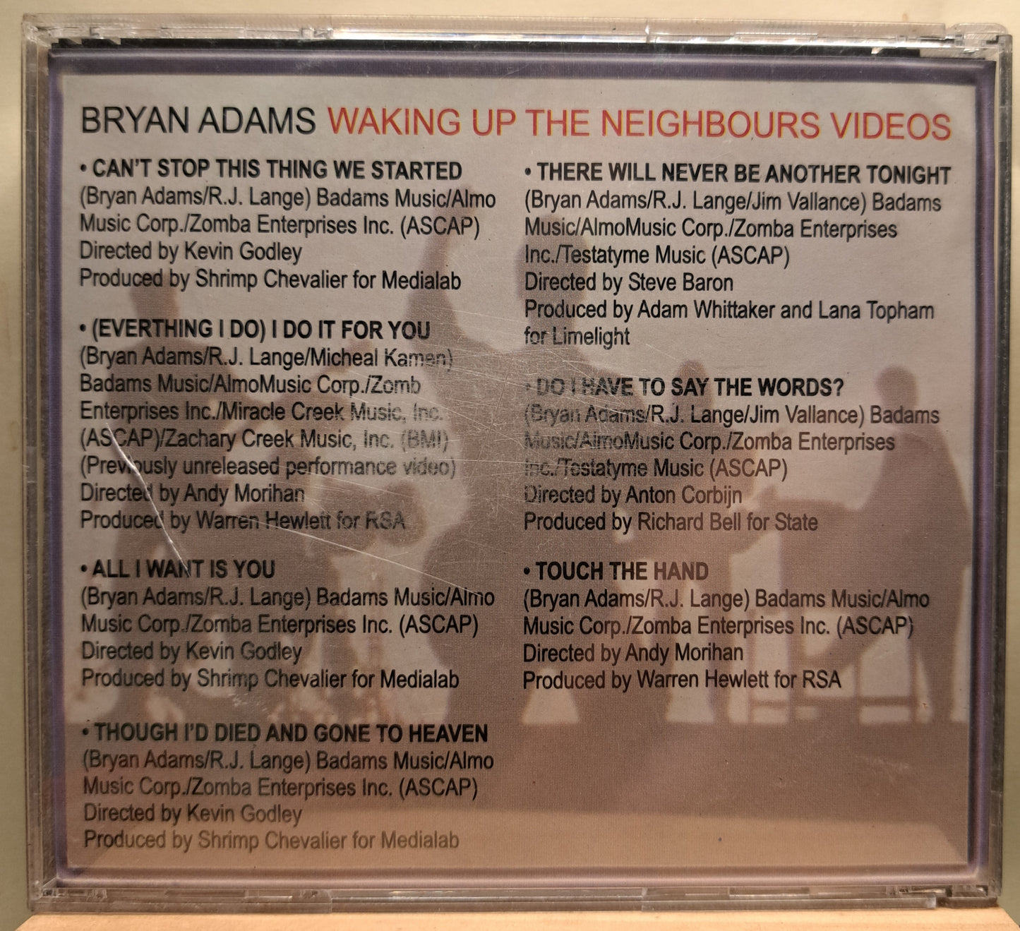 Bryan Adams - Waking up the neighbours, the videos