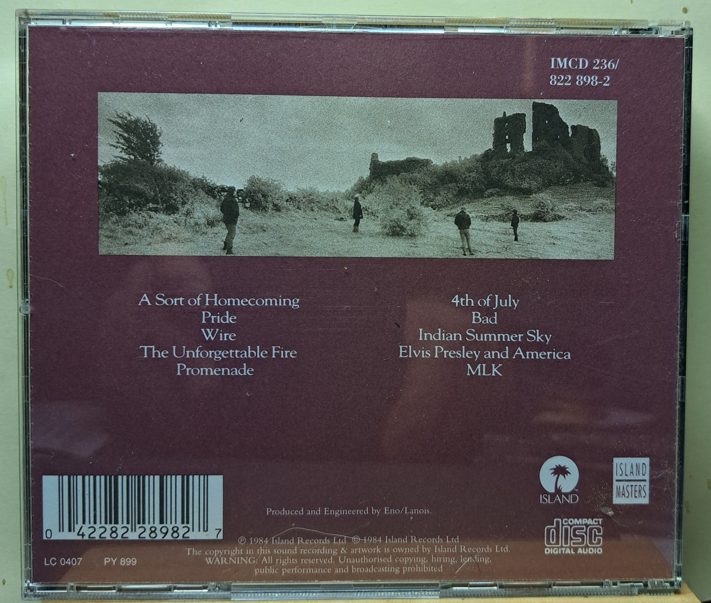 U2 - The unforgettable fire (cd)