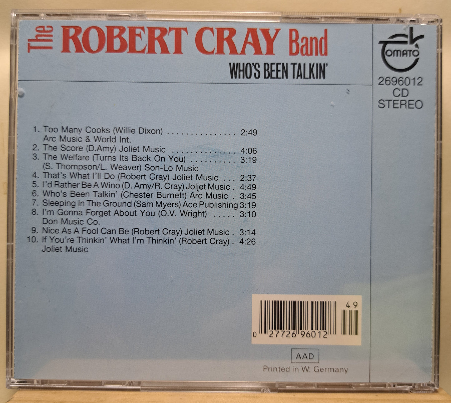The Robert Cray Band - Who's been talking (cd)