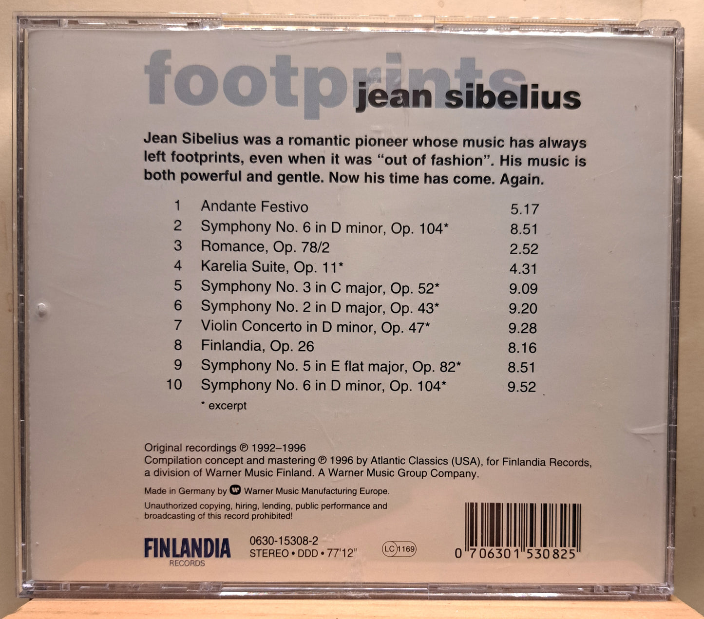 Jean Sibelius - Footprints (cd)
