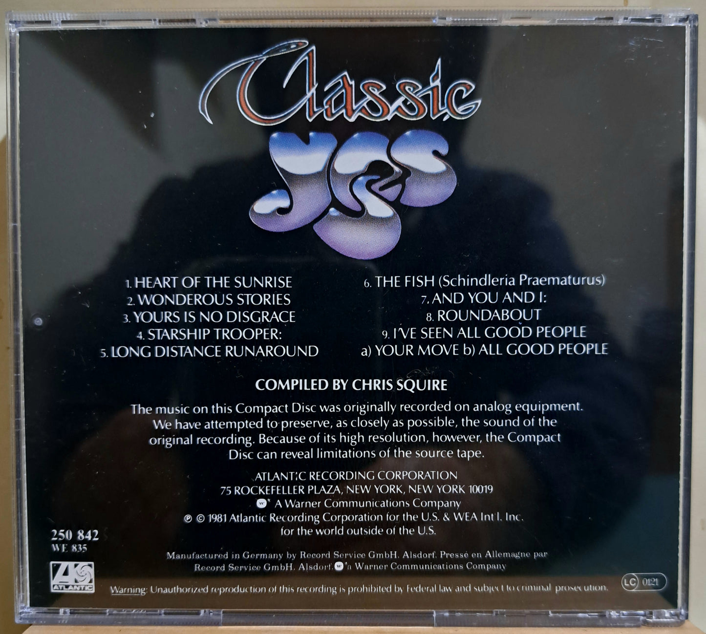 Yes - Classic Yes, compiled by Chris Squire (cd)