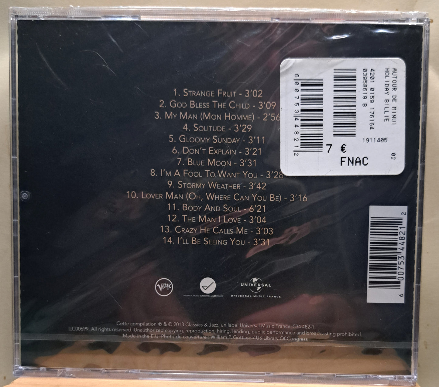 Billie Holiday - Les Plus Beaux Moments Jazz (cd, sealed)