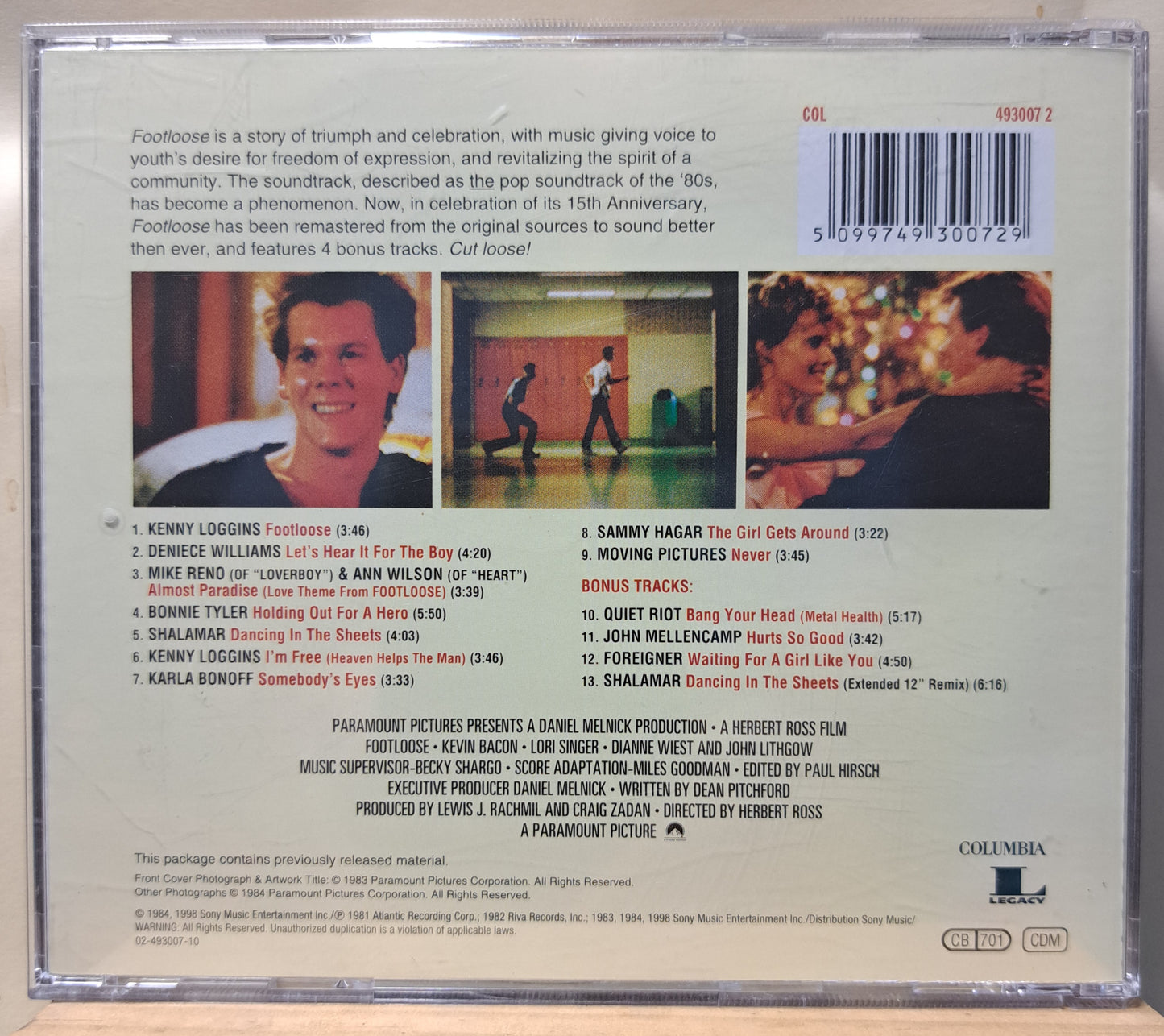 Footloose - Original Motion Picture Soundtrack, 15th. Birthday collectors edition (cd)