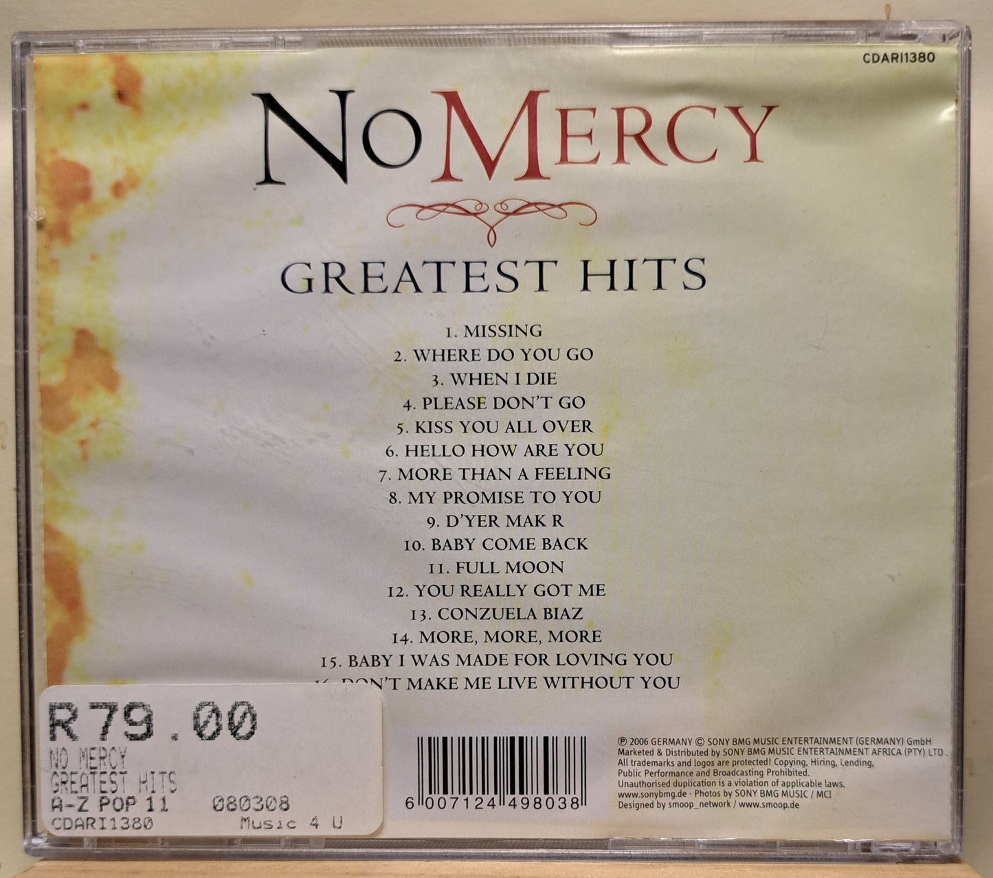 No Mercy - Greatest Hits (cd)