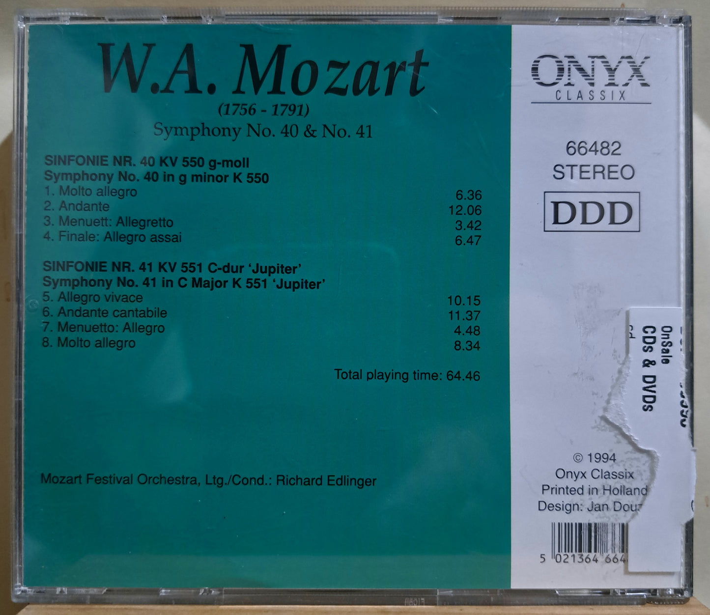 Mozart - Symphony 40 & 41 (cd)