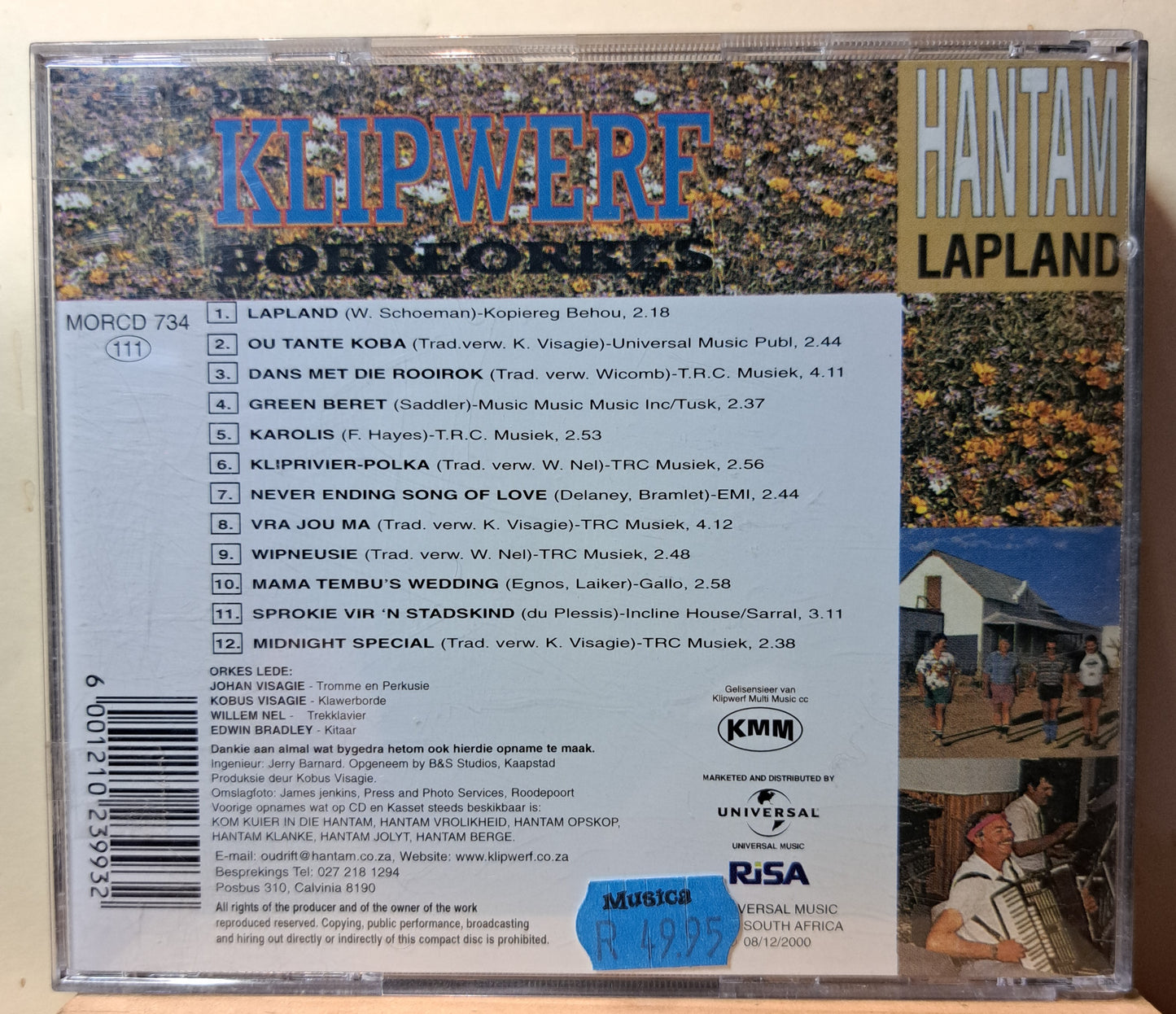 Die Klipwerf Boereorkes - Hantam Lapland (cd)