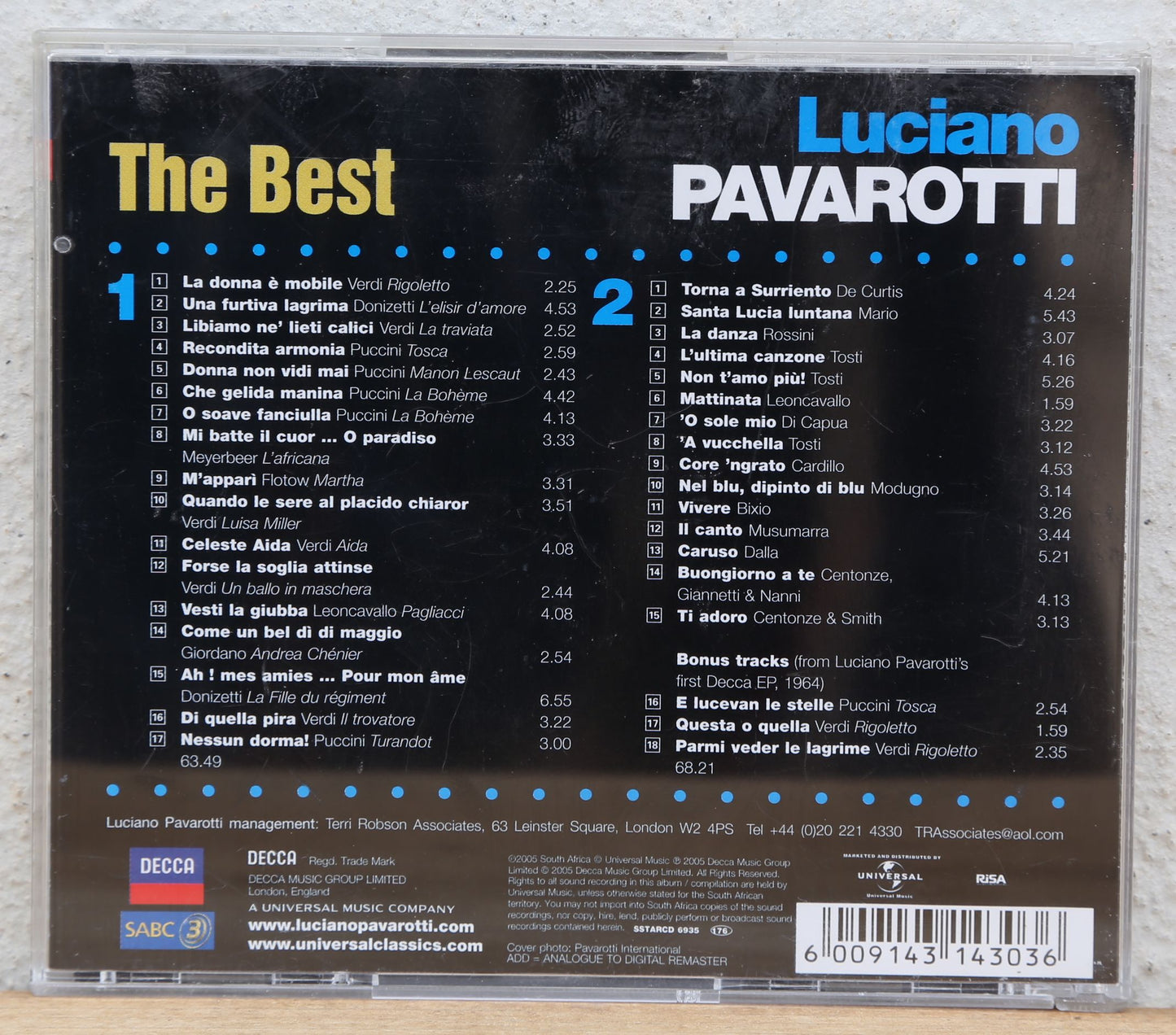 Luciano Pavarotti - The Best (2-disc set)