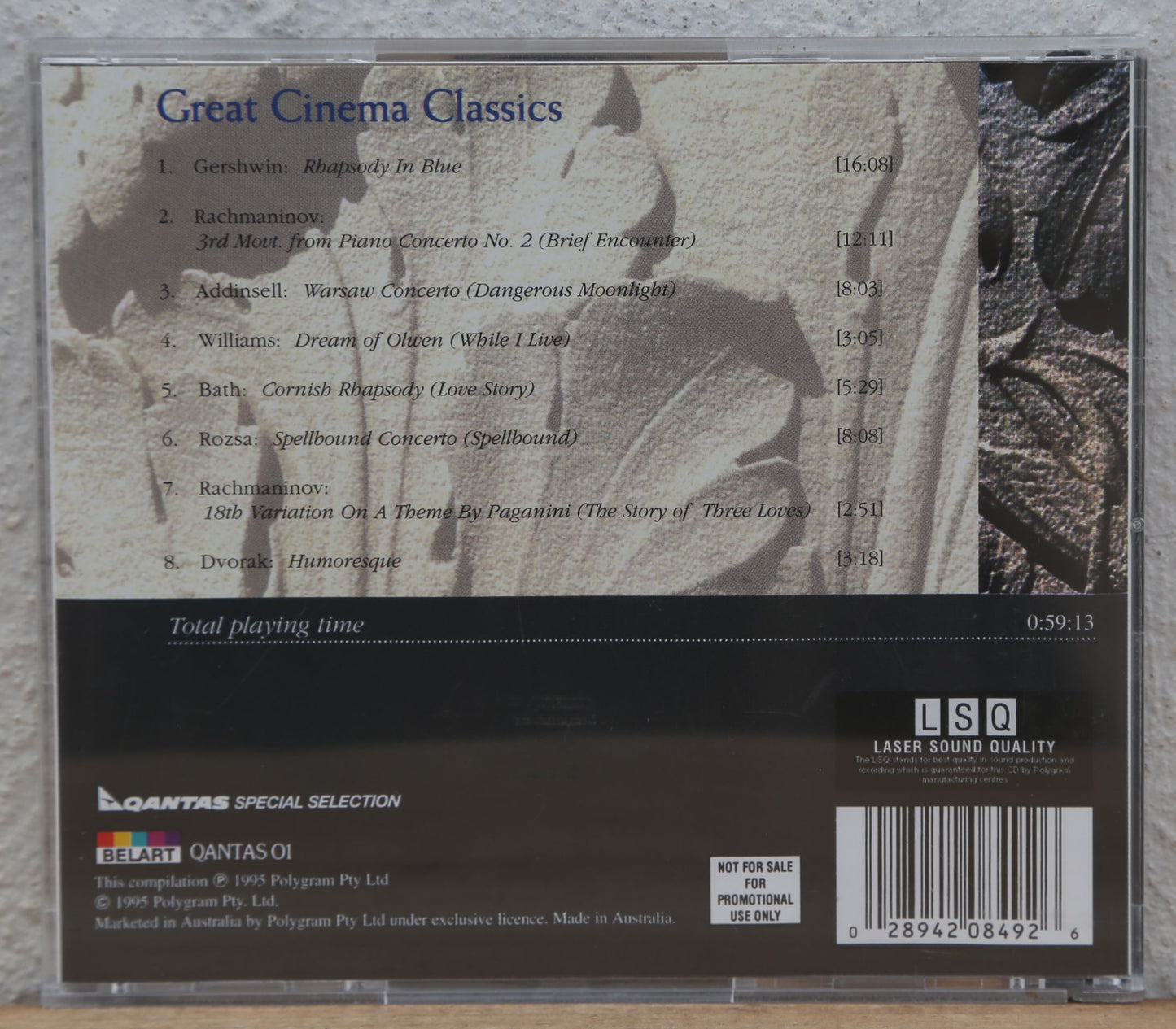 Great Cinema Classics (Qantas special edition) cd