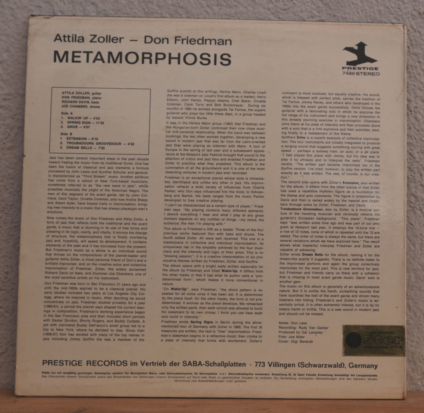 Attila Zoller & Don Freeman - Metamorphosis