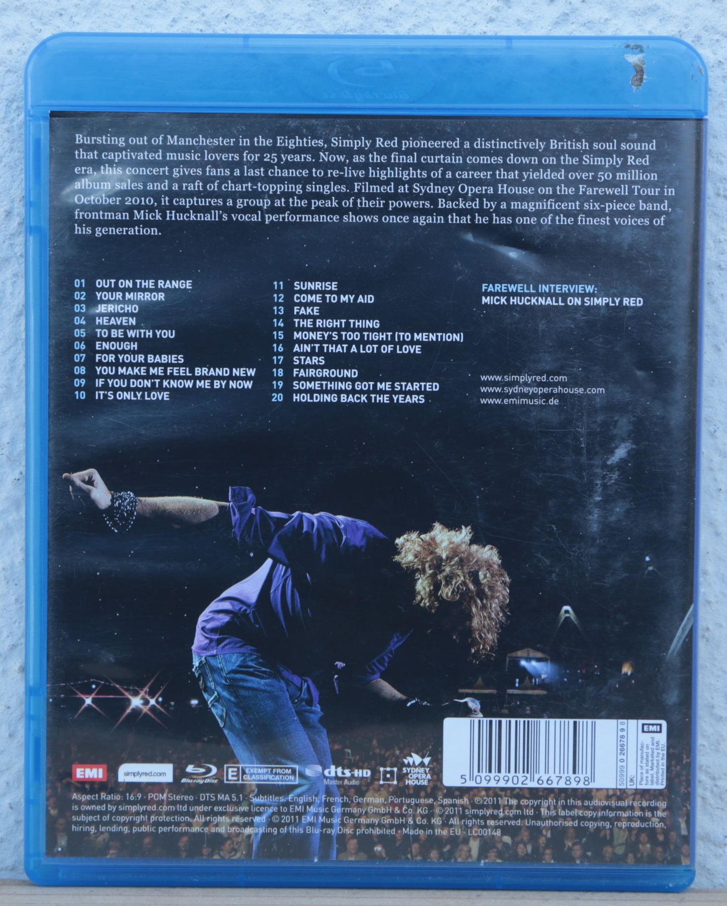 Simply Red - Farewell (Live in concert at Sydney Opera House)  Blue Ray