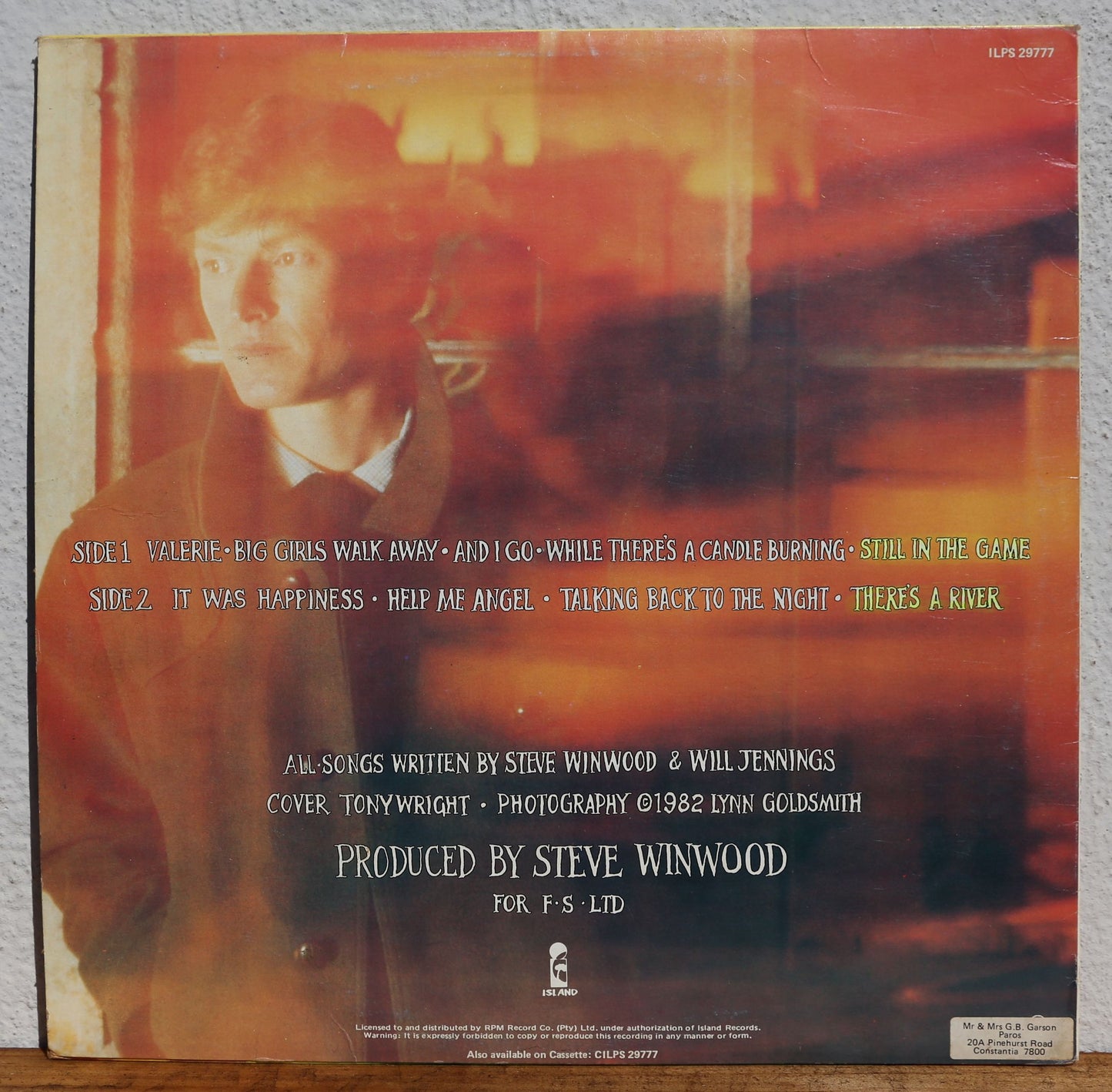 Steve Winwood - Talking back to the nght