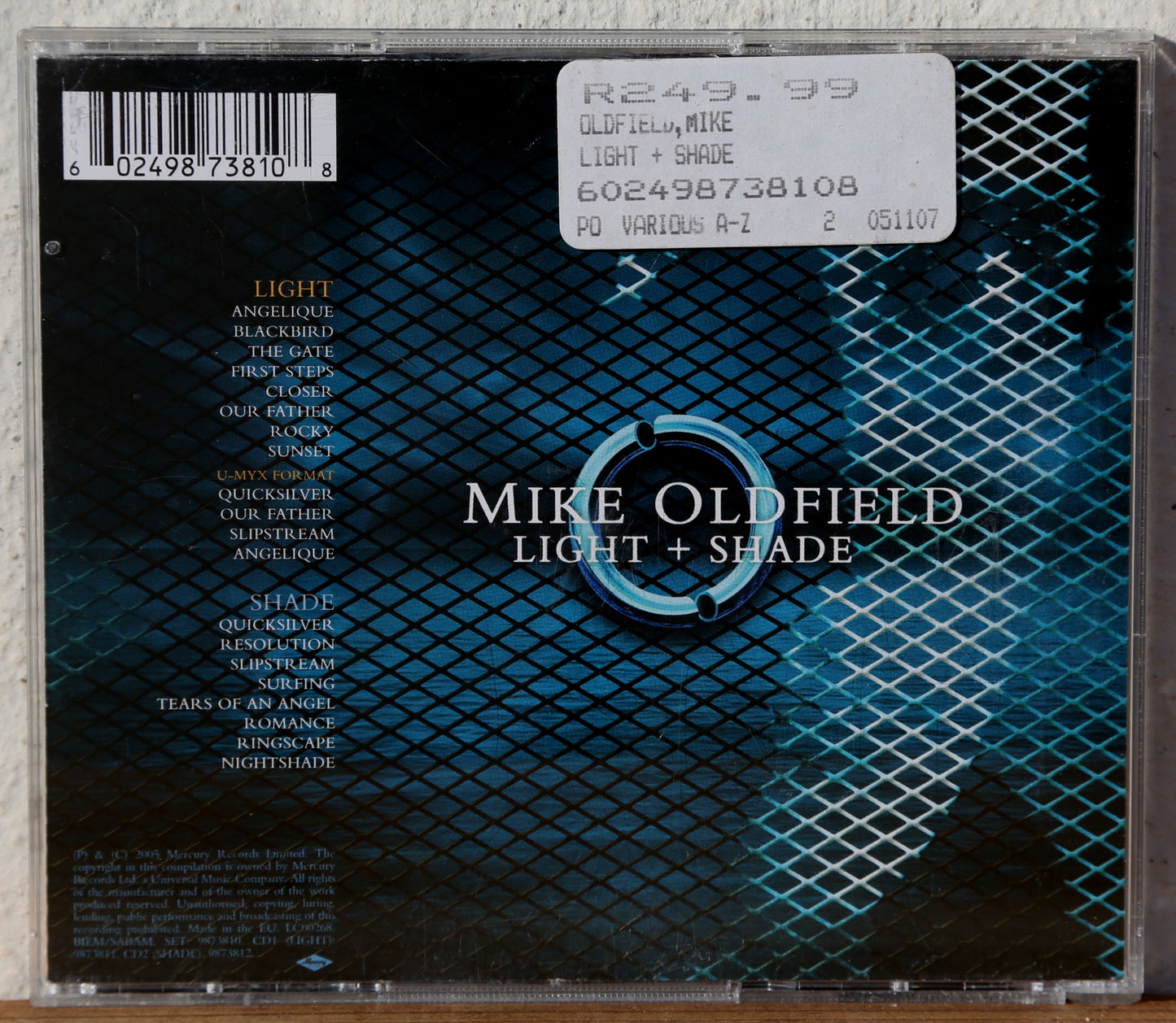 Mike Oldfield - Light + Shade (2 disc album)