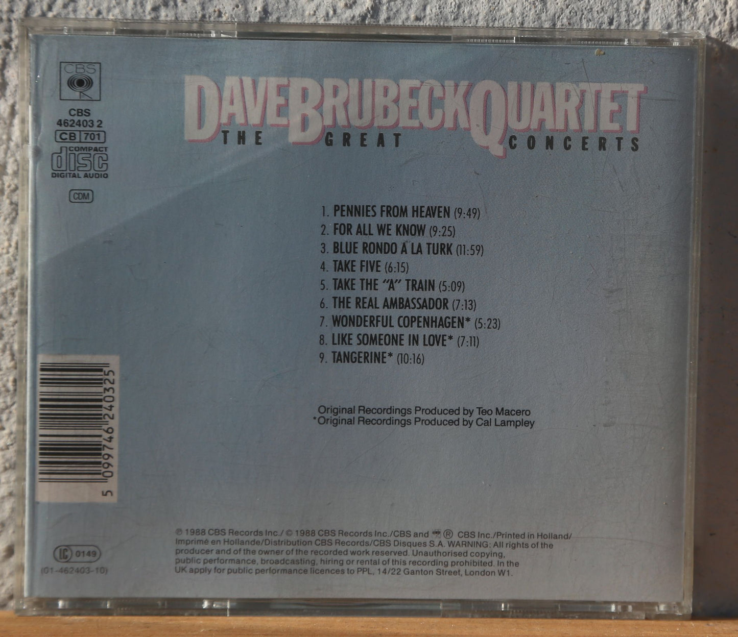 Dave Brubeck Quartet - The Great Concerts (cd)